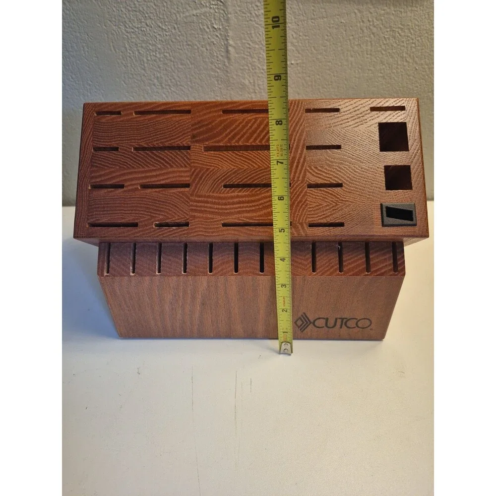 Cutco Ultimate Block Cherry Oak 32-Slot EUC Nice!